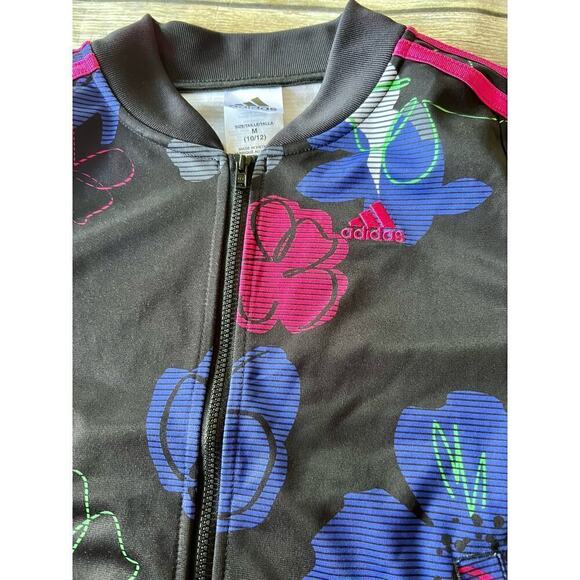 NWT ADDIDAS FLOWER TRICOT JACKET - Picture 3 of 5